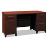 Enterprise Collection 60w Double Pedestal Desk, 60w X 28.63d X 29.75h, Harvest Cherry (box 2 Of 2)