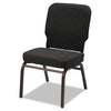 Oversize Stack Chair Without Arms, Fabric Upholstery, Black Seat/black Back, Black Base, 2/carton