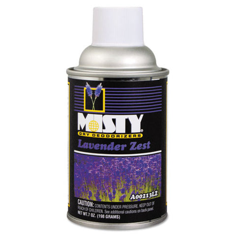 Image of Metered Dry Deodorizer Refills, Lavender Zest, 7 Oz Aerosol, 12/carton