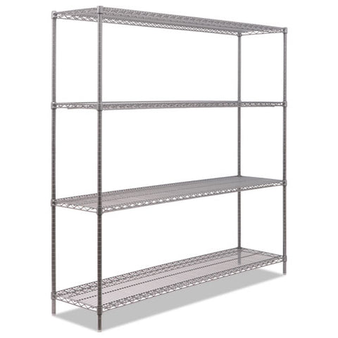 Image of Ba Plus Wire Shelving Kit, 4 Shelves, 72" X 18" X 72", Black Anthracite Plus