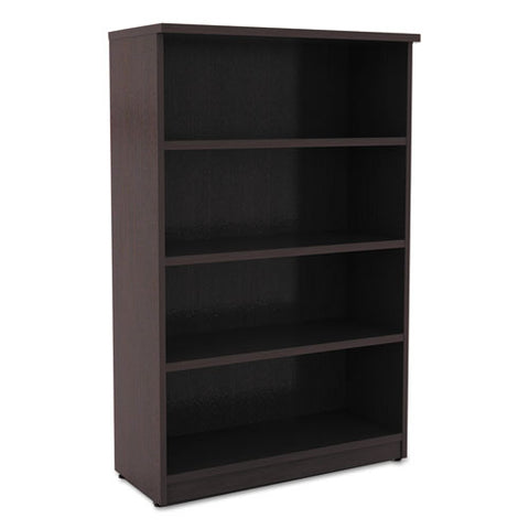 Image of Alera Valencia Series Bookcase, Four-shelf, 31 3/4w X 14d X 54 7/8h, Espresso