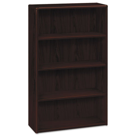 Image of 10700 Series Wood Bookcase, Four Shelf, 36w X 13 1/8d X 57 1/8h, Mahogany