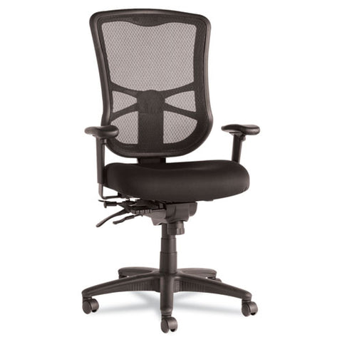 Image of Alera Elusion Series Mesh High-back Multifunction Chair, Supports Up To 275 Lbs, Black Seat/black Back, Black Base