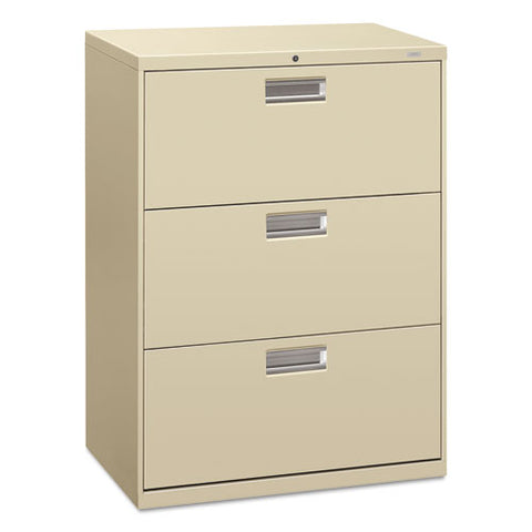 Image of 600 Series Three-drawer Lateral File, 30w X 18d X 39.13h, Putty