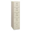 310 Series Five-drawer Full-suspension File, Letter, 15w X 26.5d X 60h, Light Gray