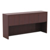 Alera Valencia Series Hutch With Doors, 64.75w X 15d X 35.38h, Mahogany