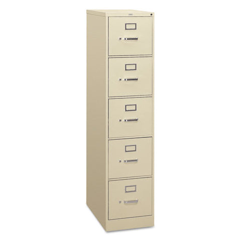 Image of 310 Series Five-drawer Full-suspension File, Letter, 15w X 26.5d X 60h, Putty