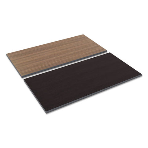 Image of Reversible Laminate Table Top, Rectangular, 47 5/8w X 23 5/8d, Espresso/walnut