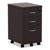 Alera Valencia Mobile Box/box/file Pedestal File, 15.88w X 20.5d X 28.38h, Espresso