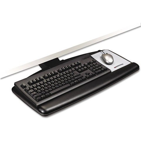 Image of Easy Adjust Keyboard Tray, Standard Platform, 23" Track, Black