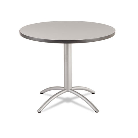 Image of Caféworks Table, 36 Dia X 30h, Gray/silver