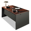 38000 Series Desk Shell, 60w X 30d X 29.5h, Mahogany/charcoal