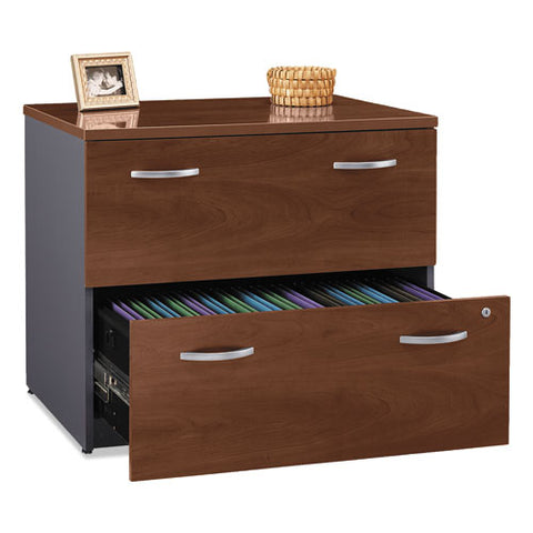 Image of Series C Collection 2 Drawer 36w Lateral File (assembled), 35.75w X 23.38d X 29.88h, Hansen Cherry