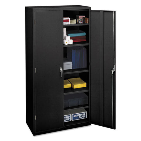 Image of Assembled Storage Cabinet, 36w X 18 1/8d X 71 3/4h, Black