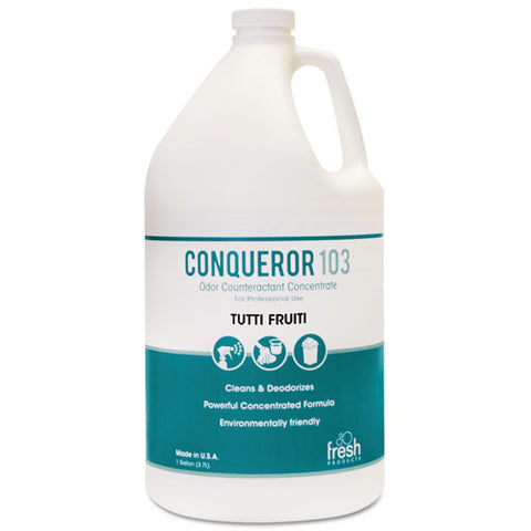 Image of Conqueror 103 Odor Counteractant Concentrate, Tutti-frutti, 1 Gal Bottle, 4/carton