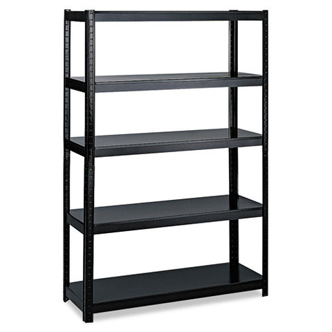 Image of Boltless Steel Shelving, Five-shelf, 48w X 24d X 72h, Black