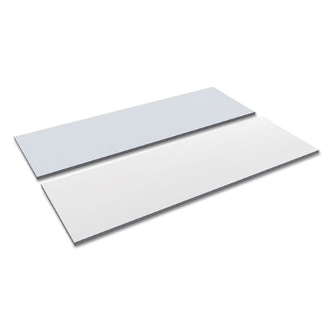 Image of Reversible Laminate Table Top, Rectangular, 71 1/2w X 23 5/8d, White/gray