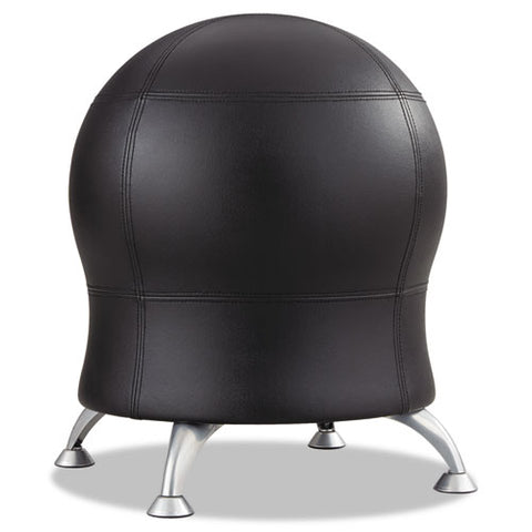 Image of Zenergy Ball Chair, Black Seat/black Back, Silver Base