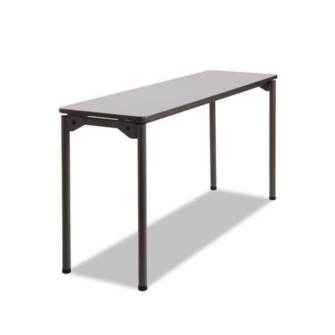 Image of Maxx Legroom Rectangular Folding Table, 60w X 18d X 29-1/2h, Gray/charcoal