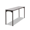 Maxx Legroom Rectangular Folding Table, 60w X 18d X 29-1/2h, Gray/charcoal