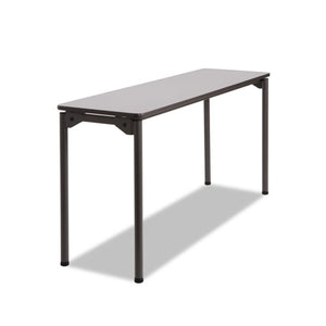 Maxx Legroom Rectangular Folding Table, 60w X 18d X 29-1/2h, Gray/charcoal