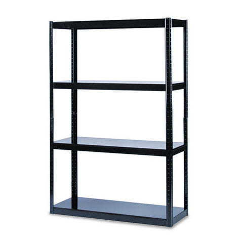 Image of Boltless Steel Shelving, Five-shelf, 48w X 18d X 72h, Black