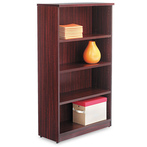 Image of Alera Valencia Series Bookcase, Four-shelf, 31 3/4w X 14d X 54 7/8h, Mahogany