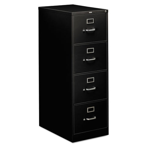 Image of 310 Series Four-drawer Full-suspension File, Legal, 18.25w X 26.5d X 52h, Black