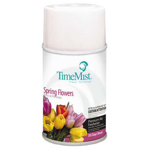 Image of Premium Metered Air Freshener Refill, Spring Flowers, 5.3 Oz Aerosol, 12/carton