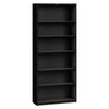 Metal Bookcase, Six-shelf, 34-1/2w X 12-5/8d X 81-1/8h, Black