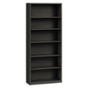 Metal Bookcase, Six-shelf, 34-1/2w X 12-5/8d X 81-1/8h, Charcoal