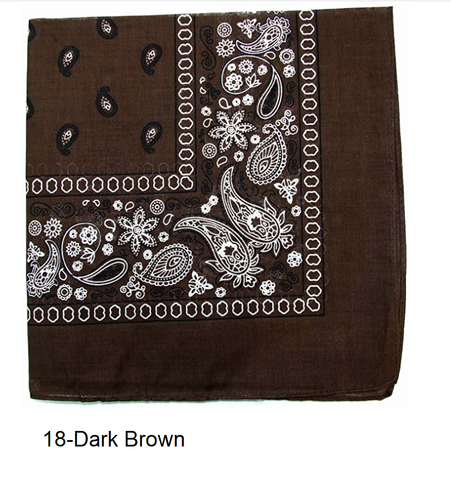 Image of * 100% High Quality Cotton Paisley & Plain Bandanas in 42 COLORS