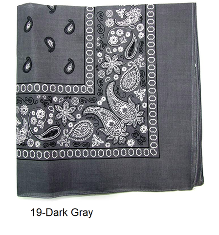 Image of * 100% High Quality Cotton Paisley & Plain Bandanas in 42 COLORS