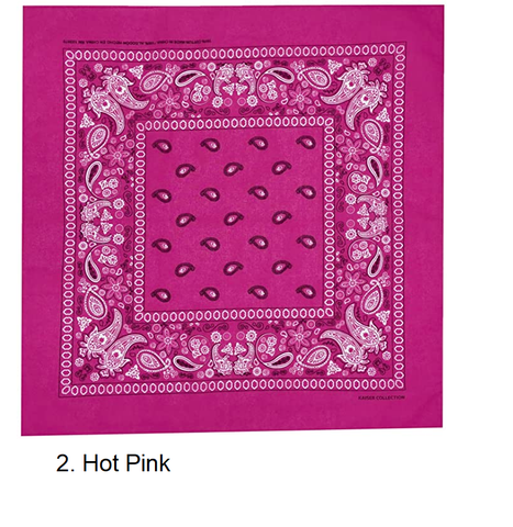 Image of * 100% High Quality Cotton Paisley & Plain Bandanas in 42 COLORS