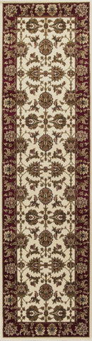 Image of 3 x 5 Polypropylene Ivory or Red Area Rug