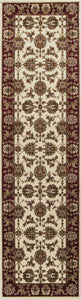 3 x 5 Polypropylene Ivory or Red Area Rug