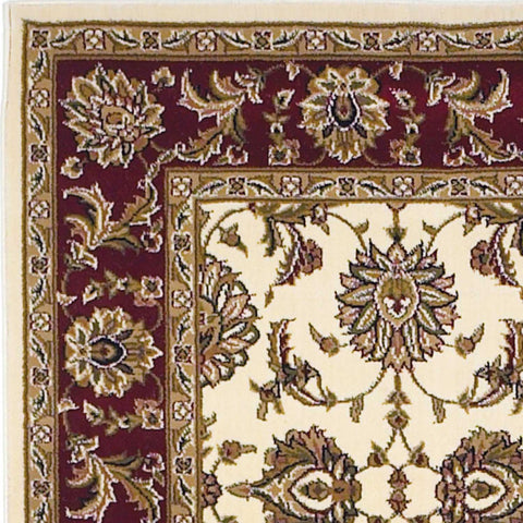 Image of 3 x 5 Polypropylene Ivory or Red Area Rug