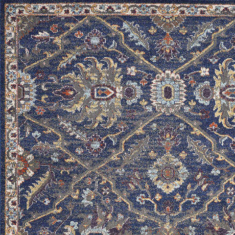 Image of 5 x 7 Ft Polypropylene Royal Blue Area Rug