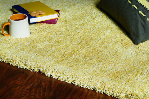 Image of 3 x 5 Polyester Yellow Heather Area Rug