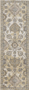 27" X 90" Ivory Sand Wool Rug