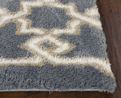 Image of 5 x 7 Microfiber Slate Blue Area Rug