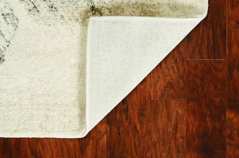 Image of 2 x 7 Runner Polypropylene Ivory or Grey Area Rug