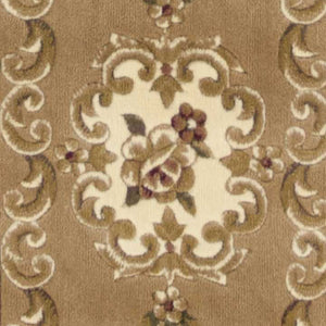 2 x 7 Runner Polypropylene Beigeor Ivory Area Rug