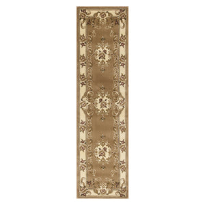 2 x 7 Runner Polypropylene Beigeor Ivory Area Rug