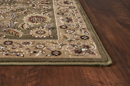 2 x 7 Runner Polypropylene Green or Taupe Area Rug