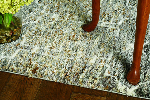 Image of 63" X 91" Mocha Polyester Rug