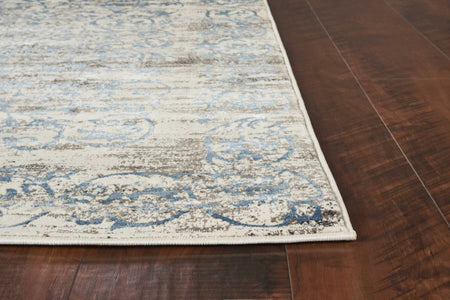 5 x 7 Polypropylene Ivory or Blue Area Rug