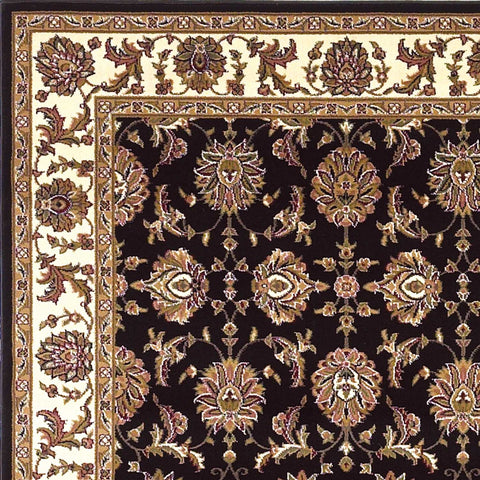 Image of 3 x 5 Polypropylene Black or Ivory Area Rug