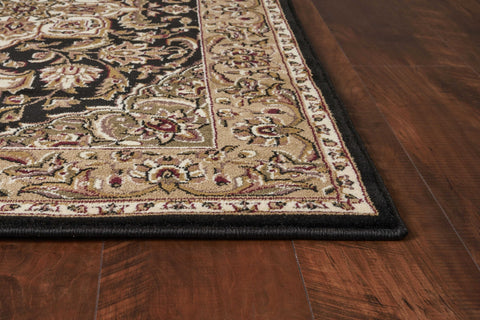 Image of 5 x 7 Polypropylene Black or Beige Area Rug