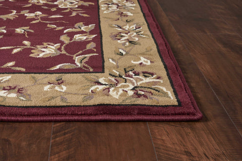 Image of 7 x 10 Polypropylene Red or Beige Area Rug